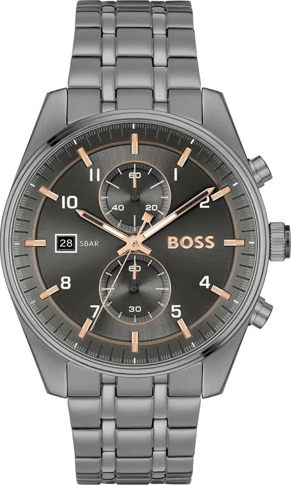 Montre Hugo Boss 1514153 homme cadran noir bracelet acier