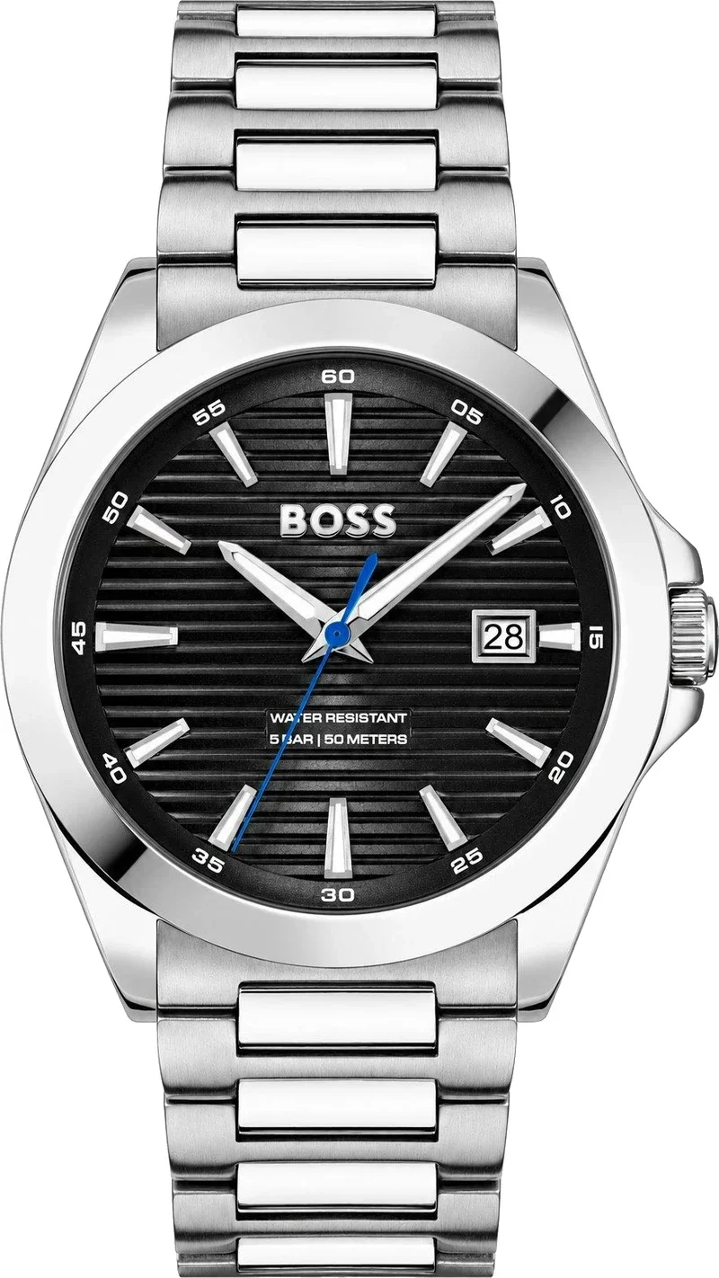 Montre Hugo Boss 1514170 homme cadran noir bracelet acier