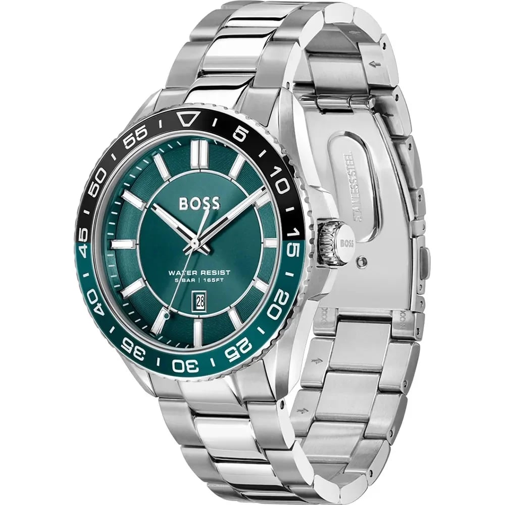 Hugo Boss Runner 1514208 Men's Watch Silver Stainless Steel Link Bracelet view 2