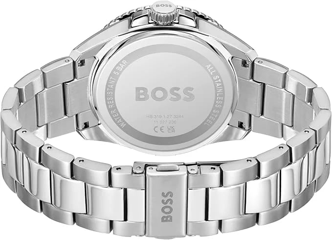 Montre Homme Hugo Boss Runner 3H 1514210 argentée bracelet maillons acier vue 4
