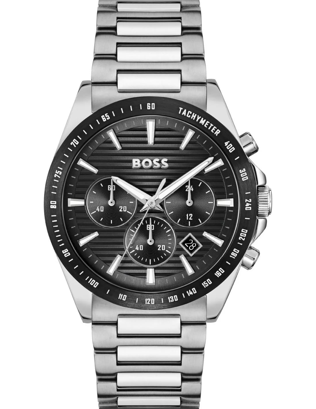 Montre Hugo Boss 1514290 homme cadran noir bracelet acier