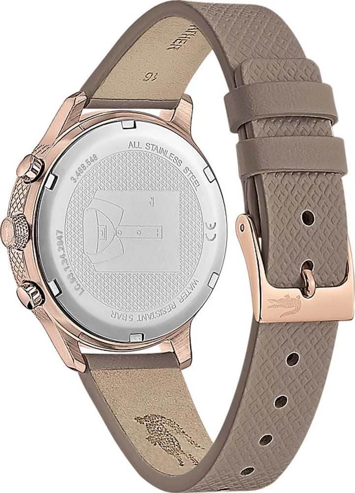 Montre Lacoste 2001150 femme détail cadran or rose