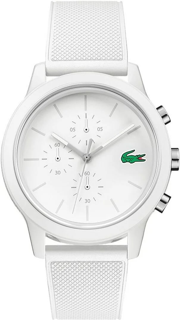 Montre Lacoste 2010974 homme cadran blanc bracelet caoutchouc / silicone