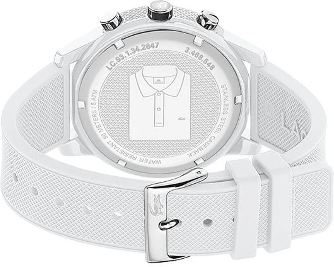 Montre Lacoste 2010974 homme détail cadran blanc
