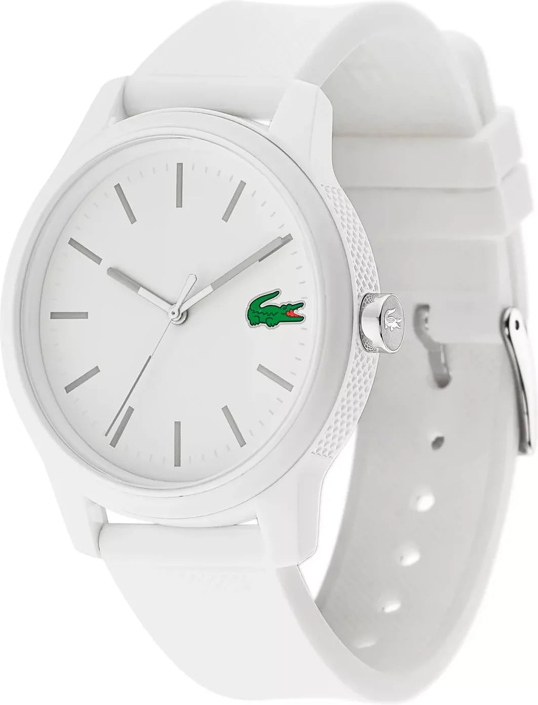 Montre Lacoste 2010984 profil bracelet caoutchouc blanc boucle ardillon