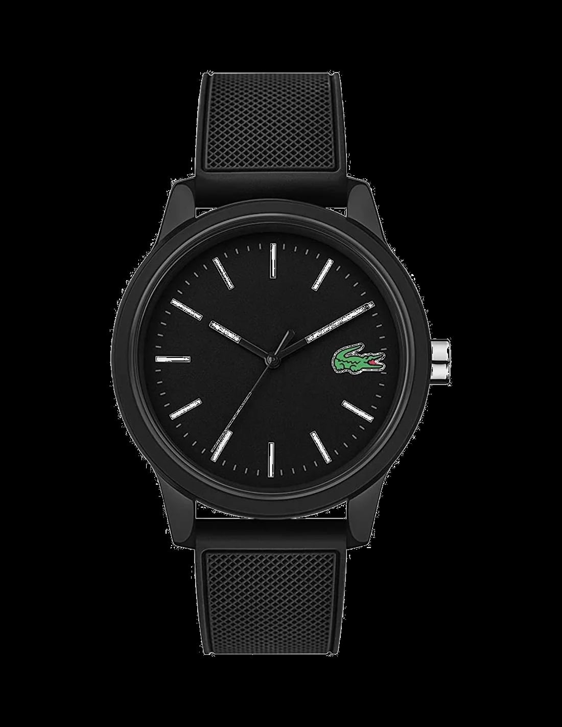 Montre Lacoste 2010986 homme cadran noir bracelet caoutchouc / silicone