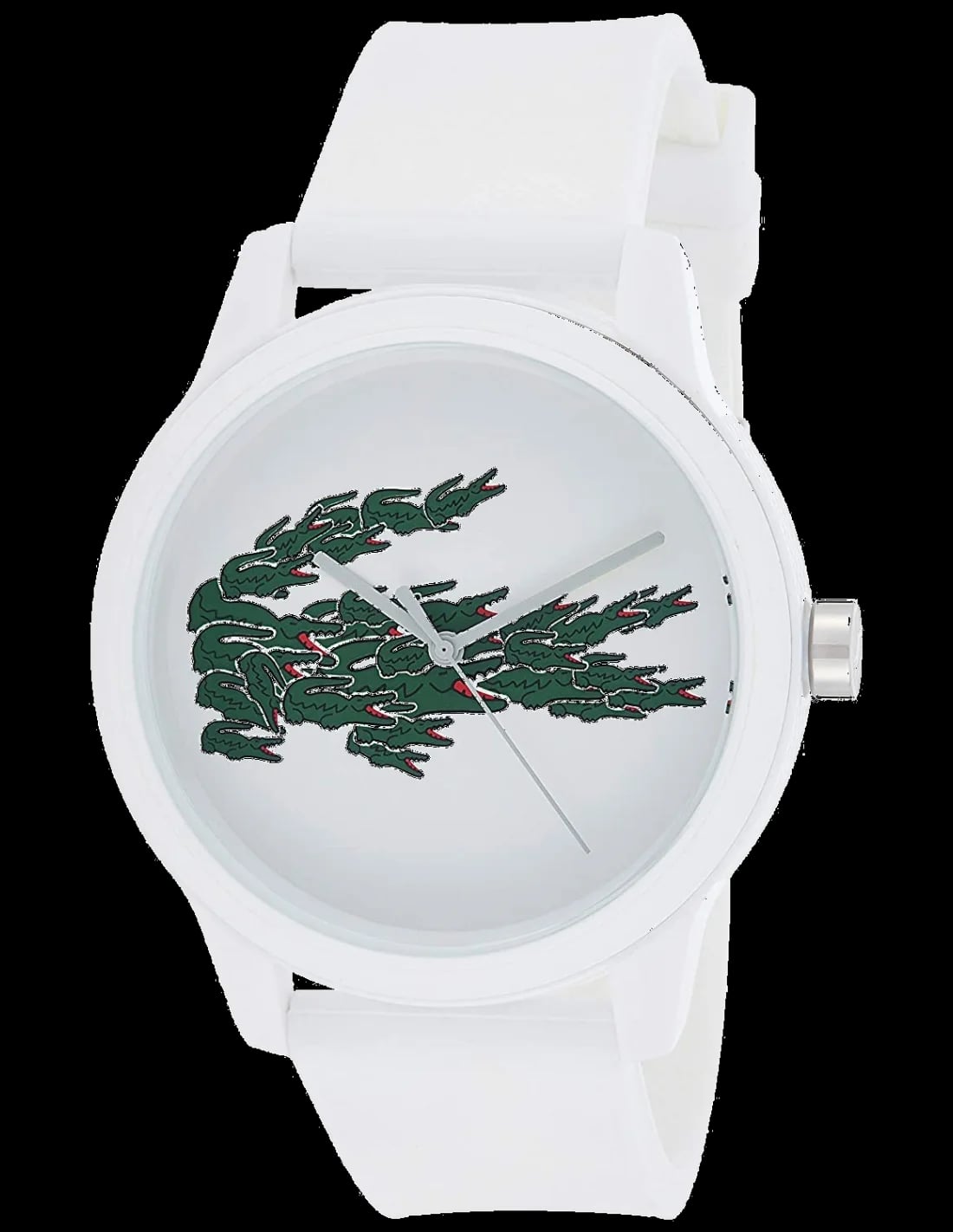Montre Lacoste 2011039 homme cadran blanc bracelet caoutchouc / silicone