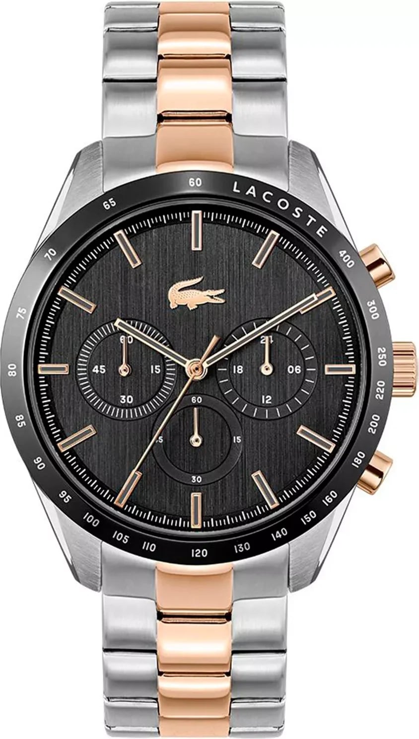 Montre Lacoste 2011112 homme cadran noir bracelet acier inoxydable