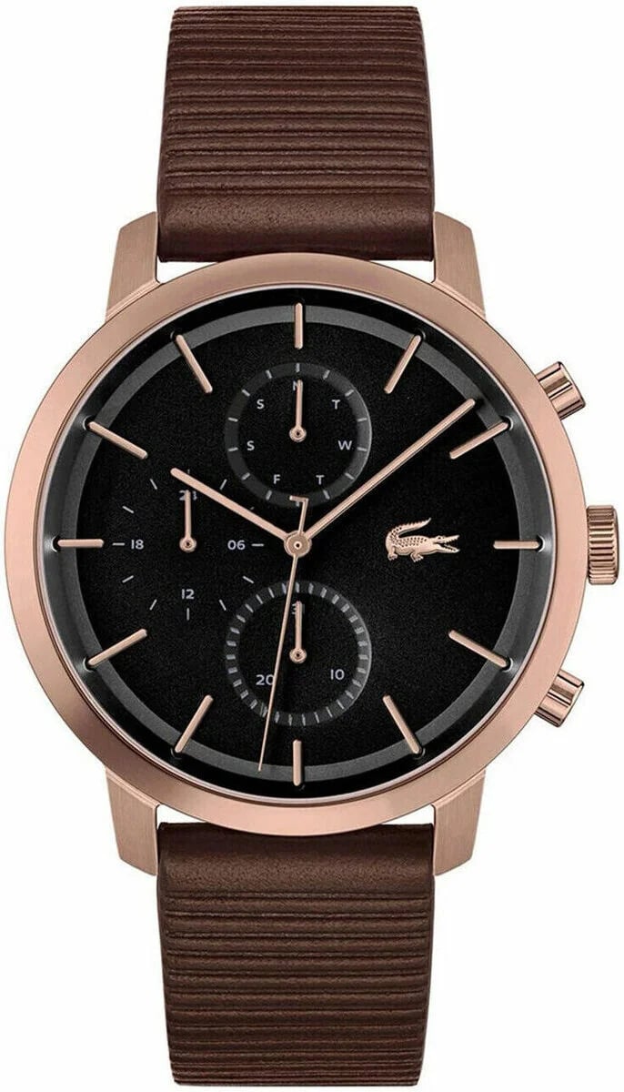 Montre Lacoste 2011257 homme cadran noir bracelet cuir
