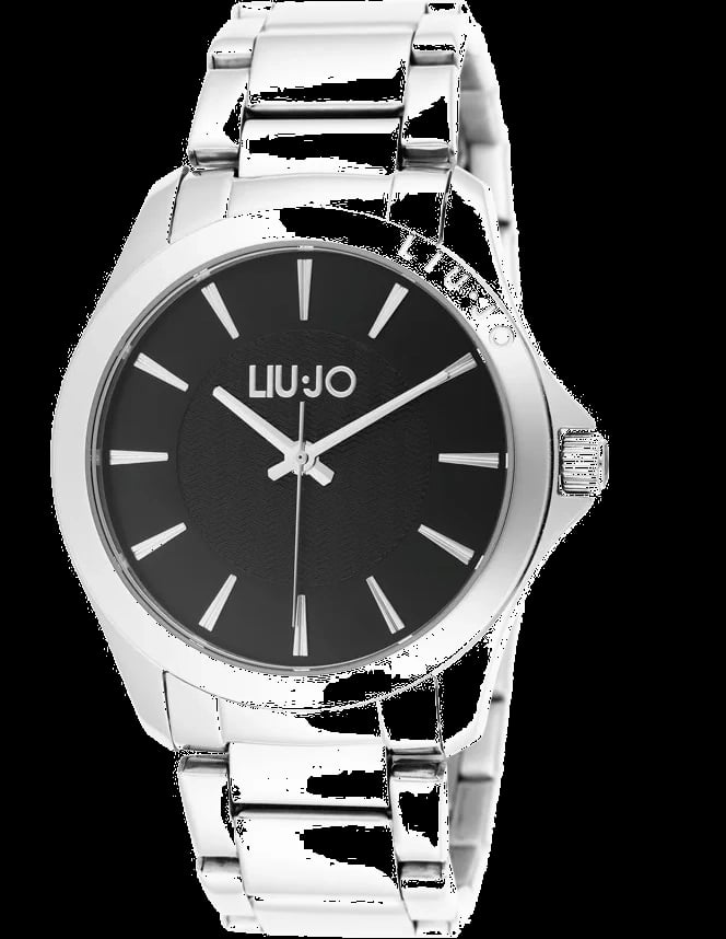 Montre Liu Jo Luxury TLJ812 cadran argenté brossé avec index bâtons et aiguilles facettées pour un style épuré et moderne