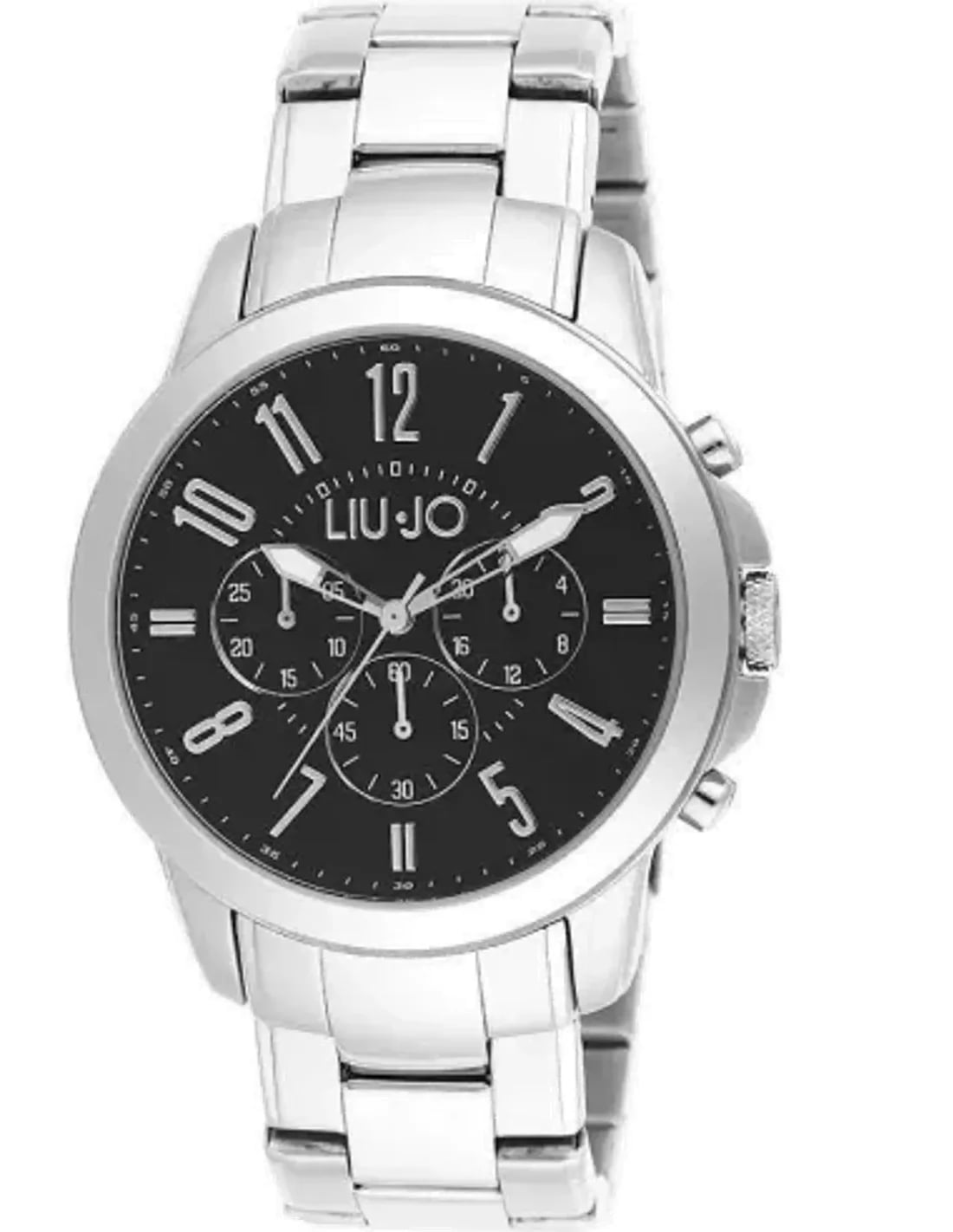Montre Liu Jo Luxury TLJ828 : cadran argenté brossé, aiguilles bâtons et index appliqués, style chic et sportif