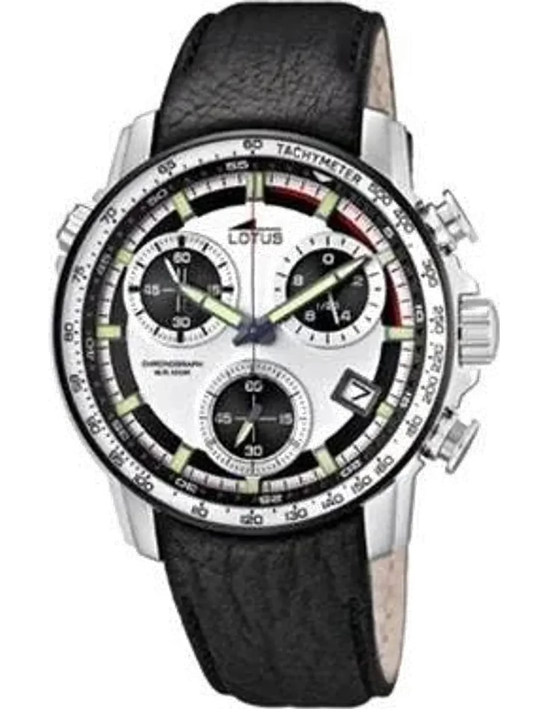 Montre Lotus L10112/1 cadran noir texturé, index argentés, style classique et sobre