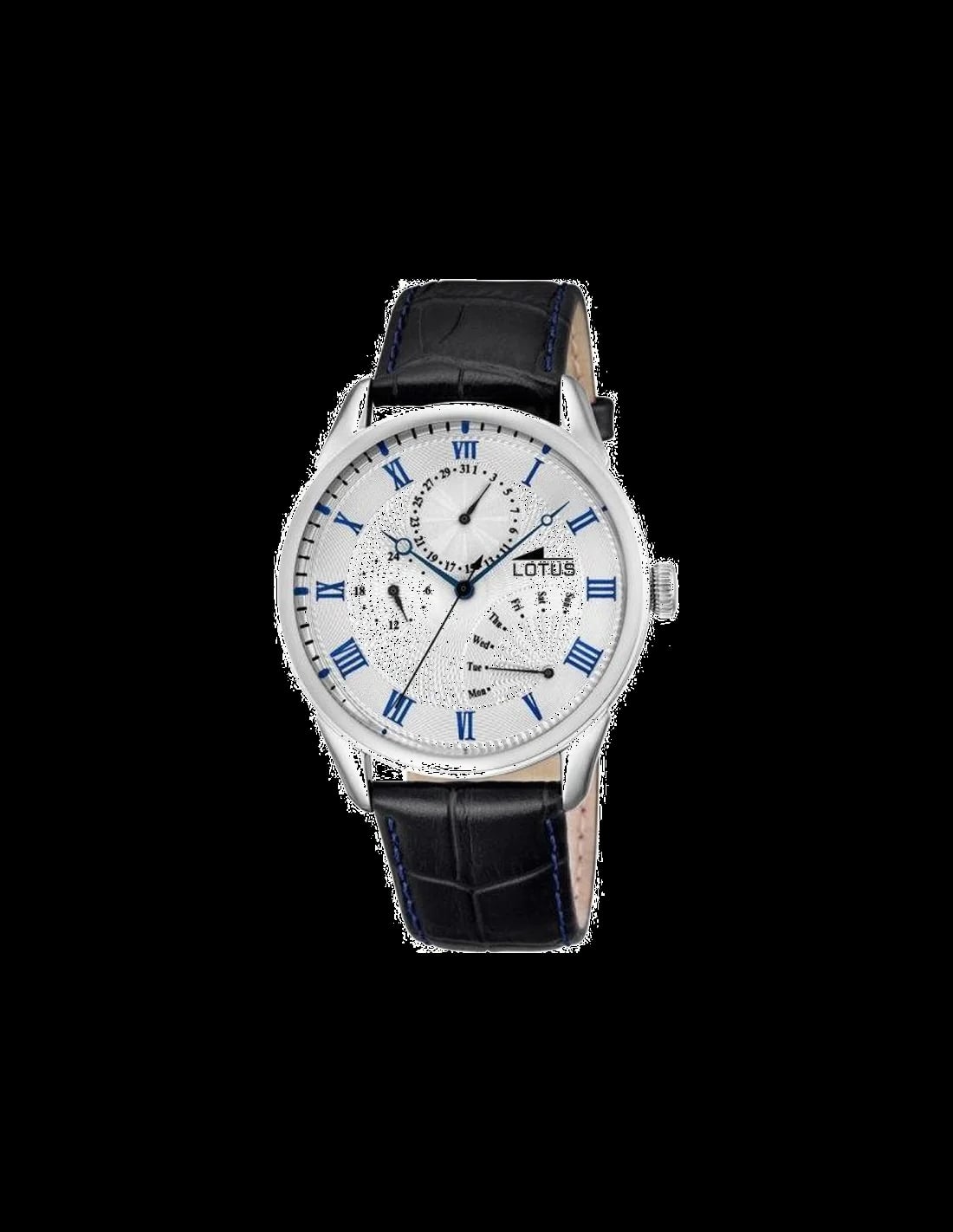Montre Lotus L10131/2 cadran noir texturé, aiguilles argentées, style sport chic