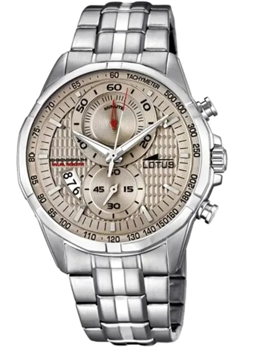 Montre Lotus L10132/1 cadran argenté soleillé avec index bâtons et aiguilles dauphine