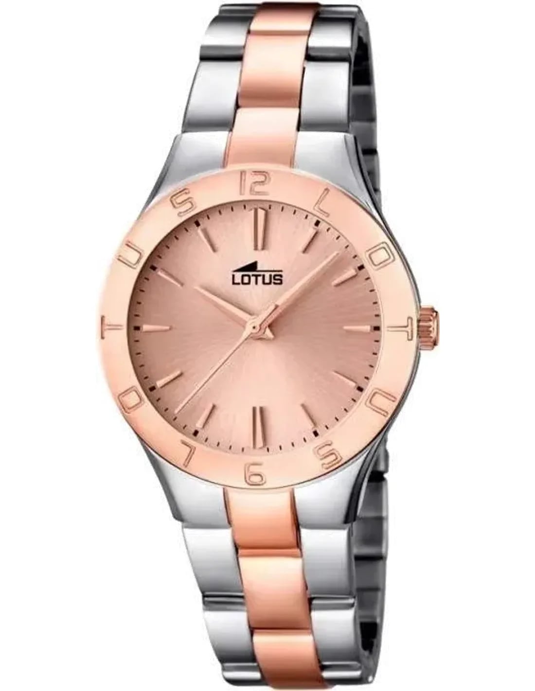 Montre Lotus L15896/2 cadran blanc avec index bâtons et aiguilles bicolores pour look trendy
