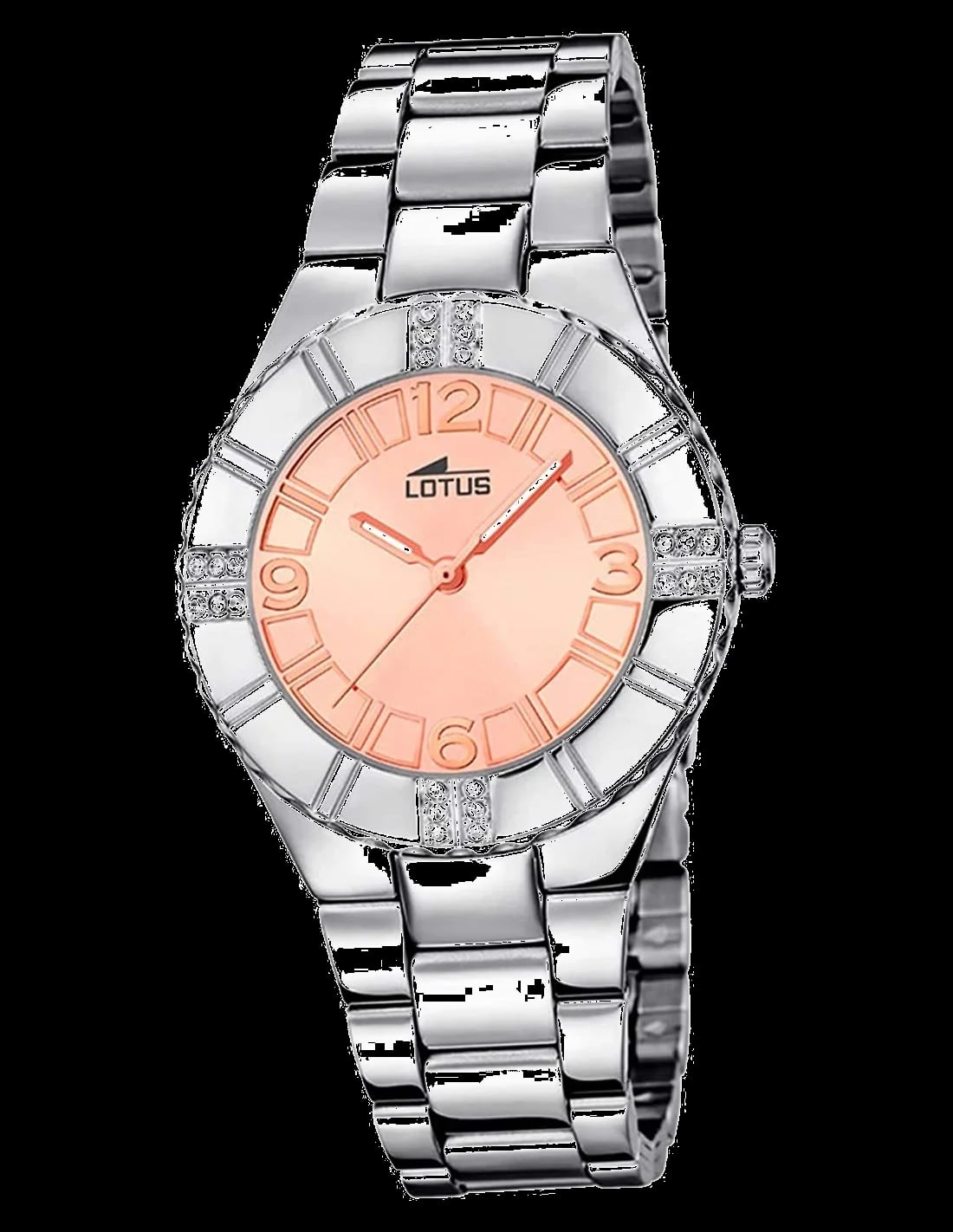Montre Lotus L15905/2 au cadran blanc nacre et index dorés, style chic décontracté