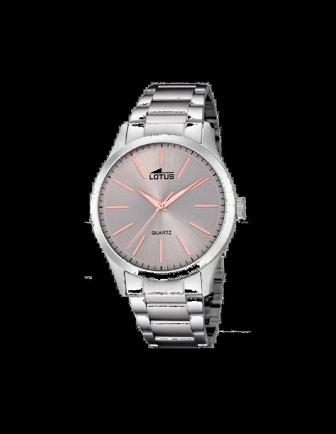 Montre Lotus L15959/8 au cadran bleu minimaliste, aiguilles argentées et index bâtons, style décontracté chic