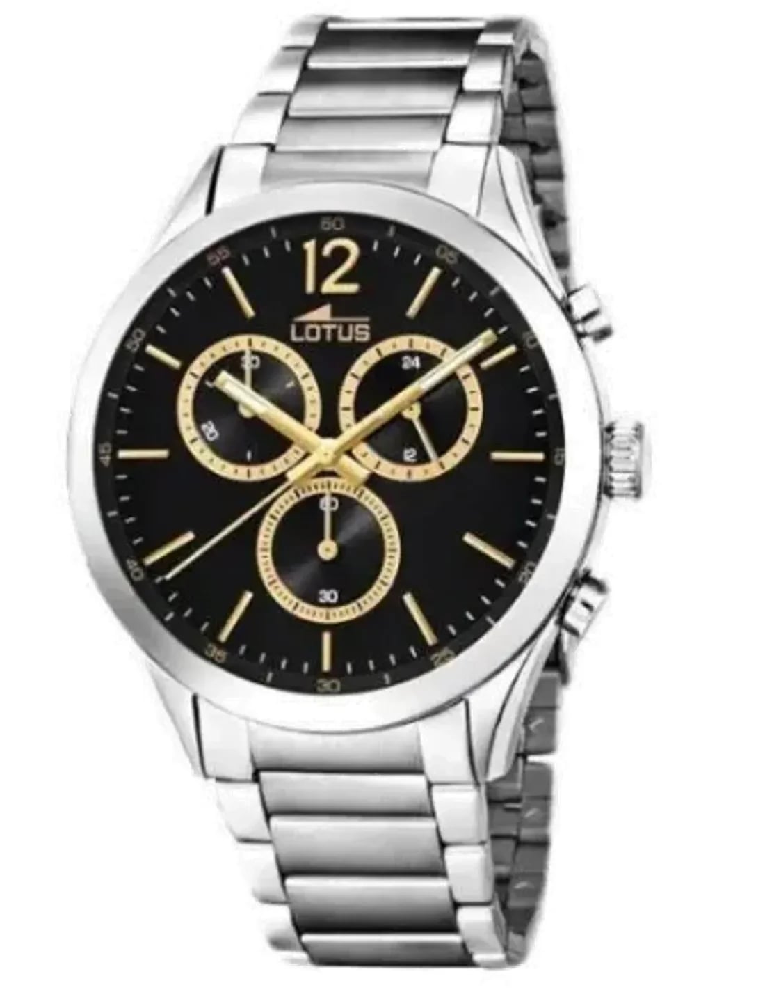 Montre Lotus L18114/4 au design minimaliste avec cadran noir mat, aiguilles fines et index bâton pour un style épuré