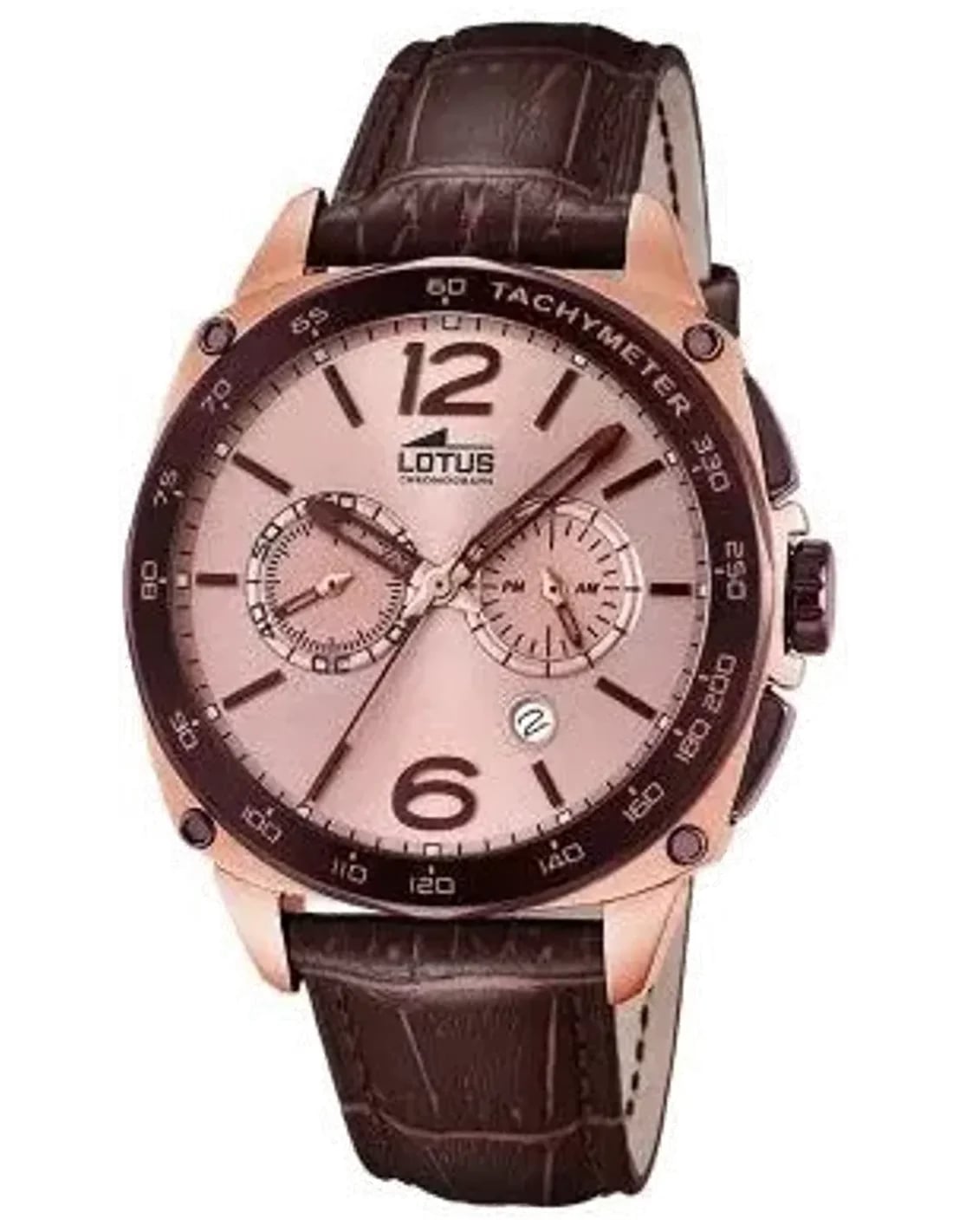 Montre Lotus L18217/2 au cadran marron soleillé, aiguilles argentées et index bâton, style smart-casual