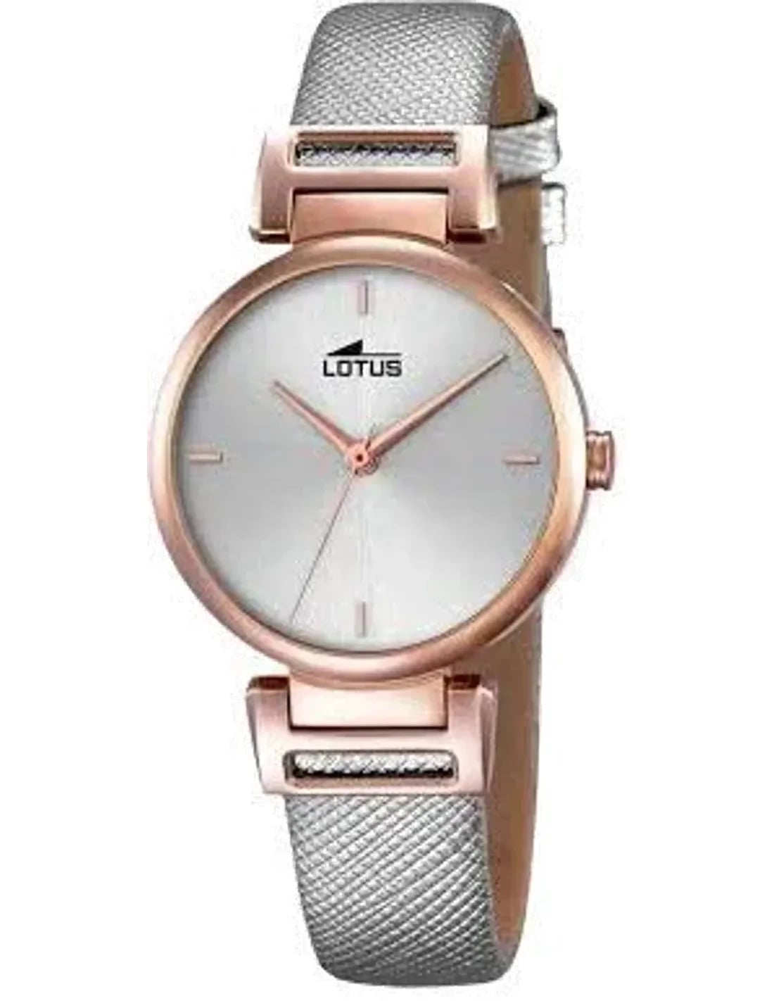 Montre Lotus L18229/1 cadran argenté soleil, aiguilles et index dorés, style chic et sportif
