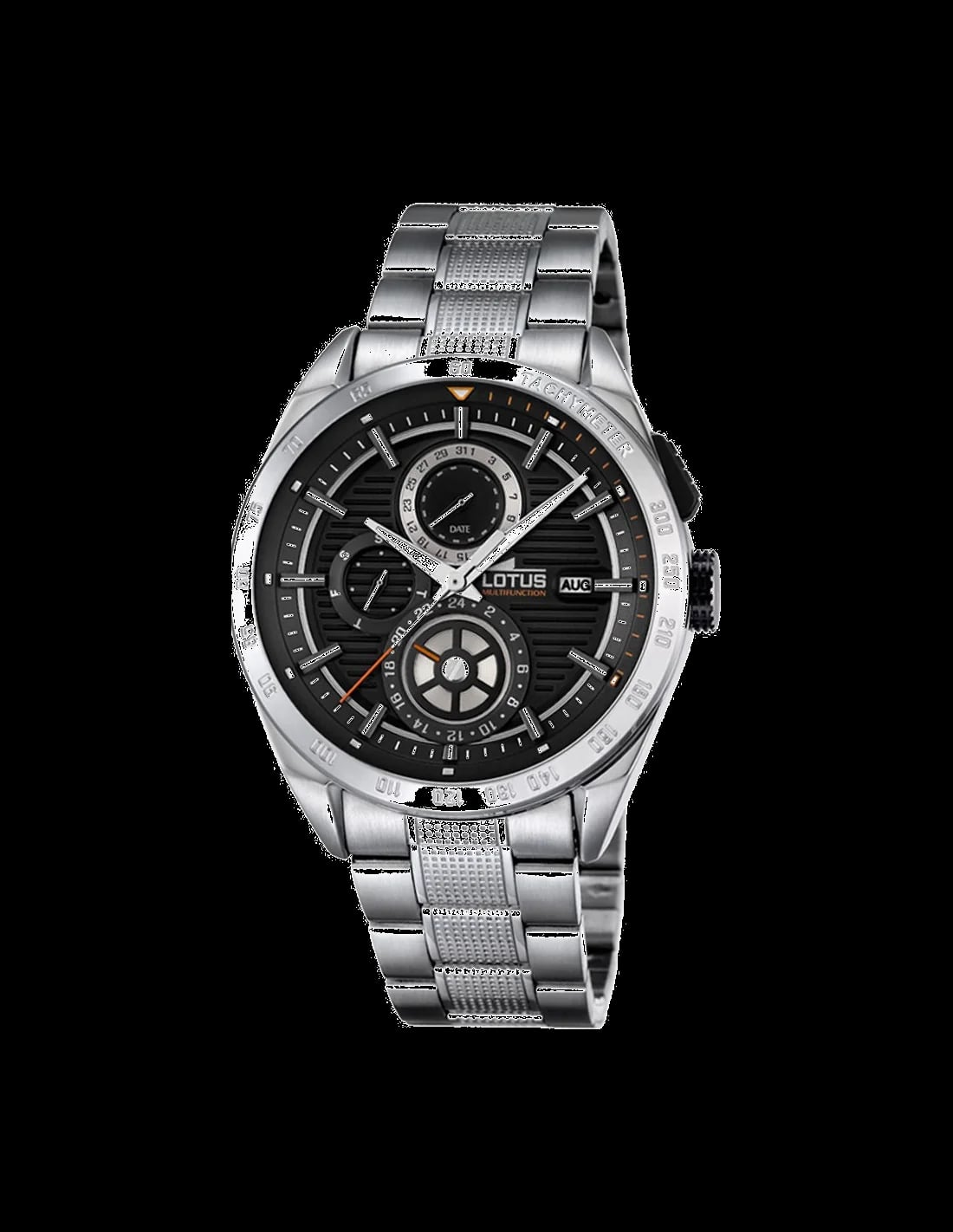 Montre Lotus L18244/4 cadran argenté soleillé, aiguilles bâtons et index appliqués, style classique et épuré