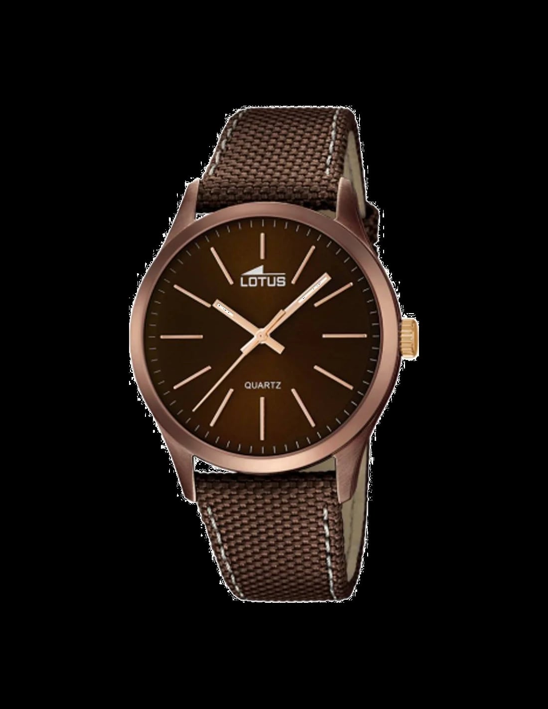 Montre Lotus L18246/2 avec cadran marron soleillé et aiguilles argentées style smart casual