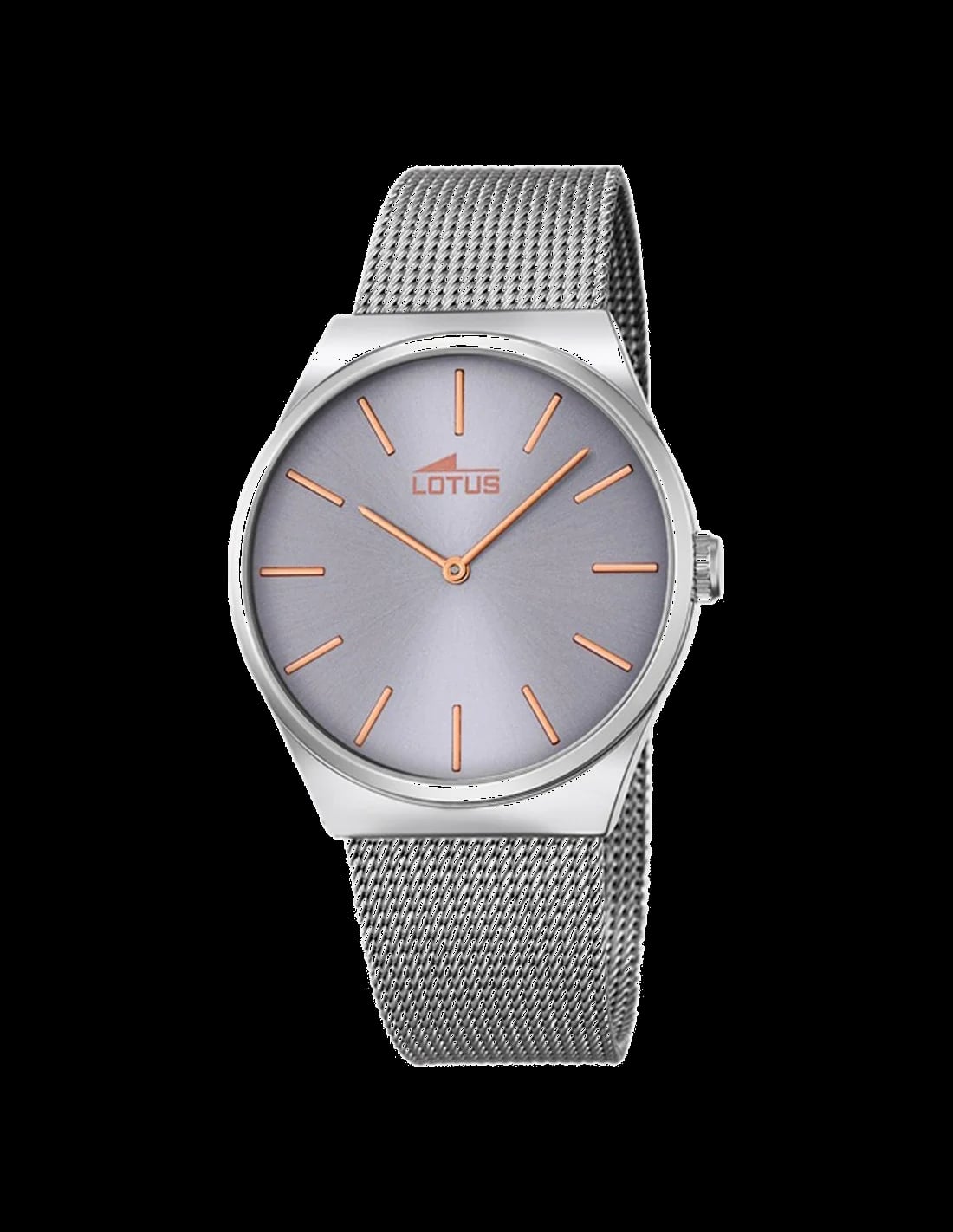Montre Lotus L18285/2 avec cadran argenté et aiguilles luminescentes, style classique moderne