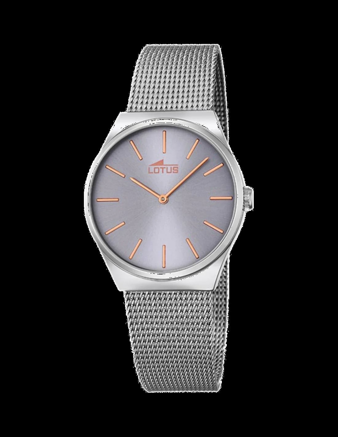 Montre Lotus L18288/2 au cadran argenté et lunette en acier, style tendance et élégant pour femme