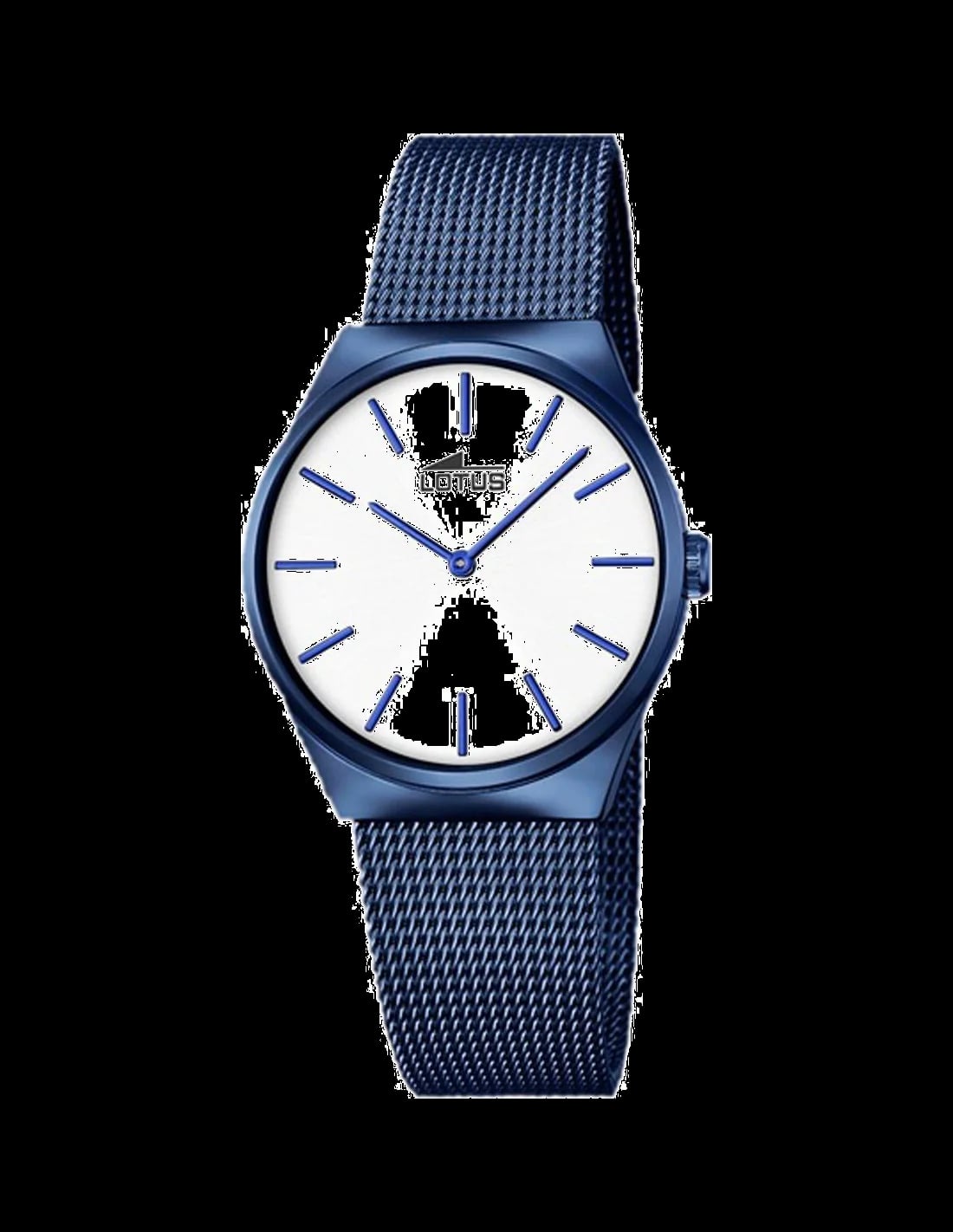 Montre Lotus L18290/1 cadran bleu soleil avec index argentés et aiguilles dorées, style chic et moderne