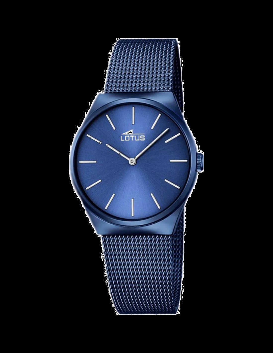 Montre Lotus L18290/2 cadran bleu soleil, acier argenté, style tendance et raffiné