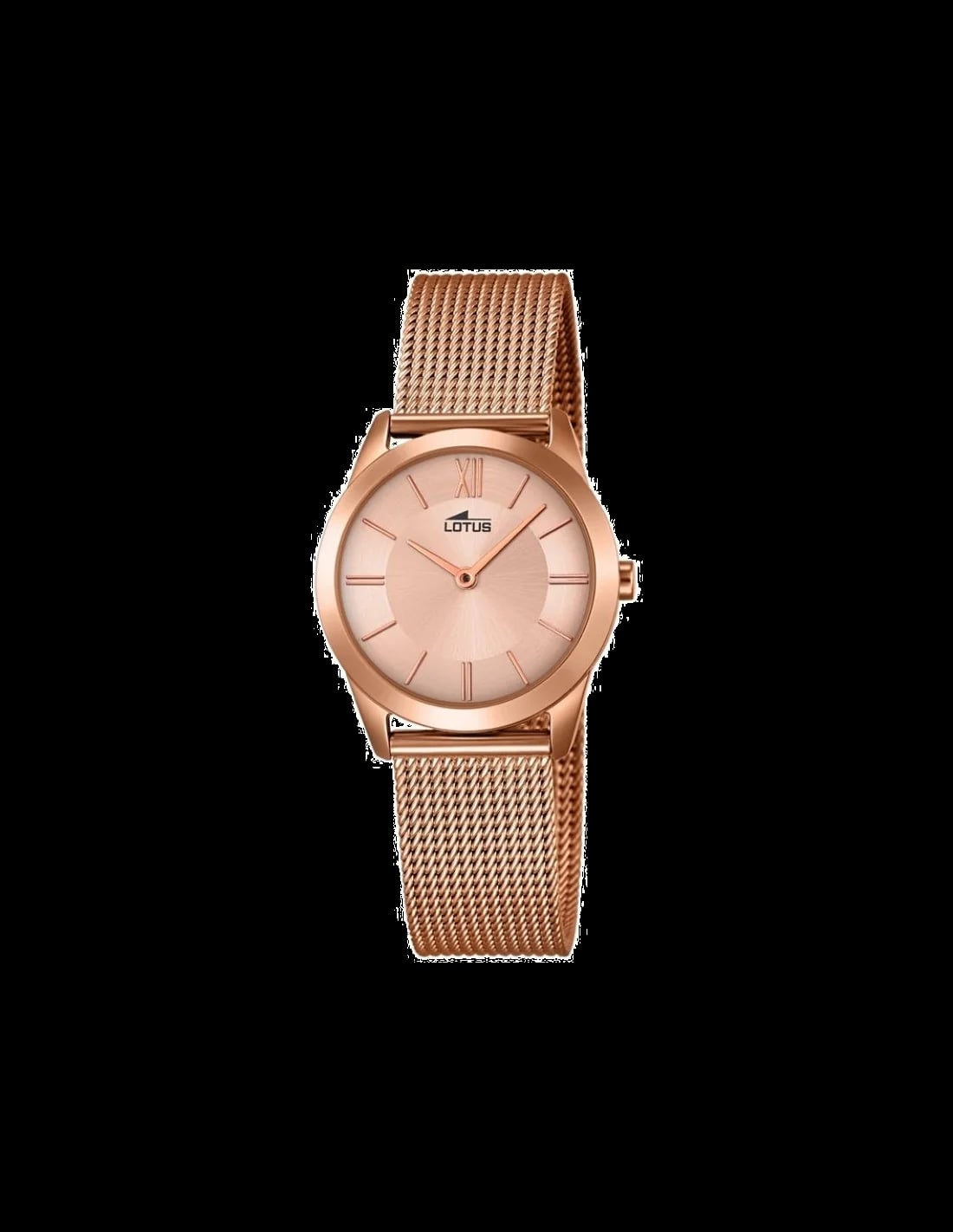 Montre Lotus L18293/2 au cadran guilloché or rose et index bâtons, style tendance et élégant