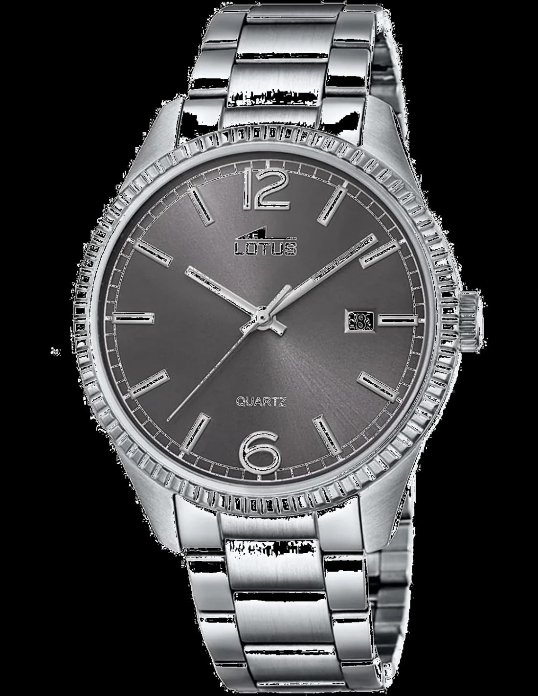 Montre Lotus L18299/4 avec cadran argenté et index bâtons, style classique et épuré