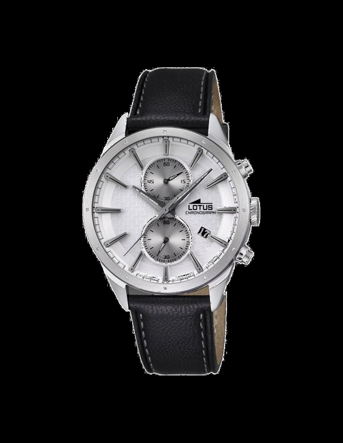 Montre Lotus L18313/1 cadran noir avec compteurs chrono blancs et aiguilles luminescentes
