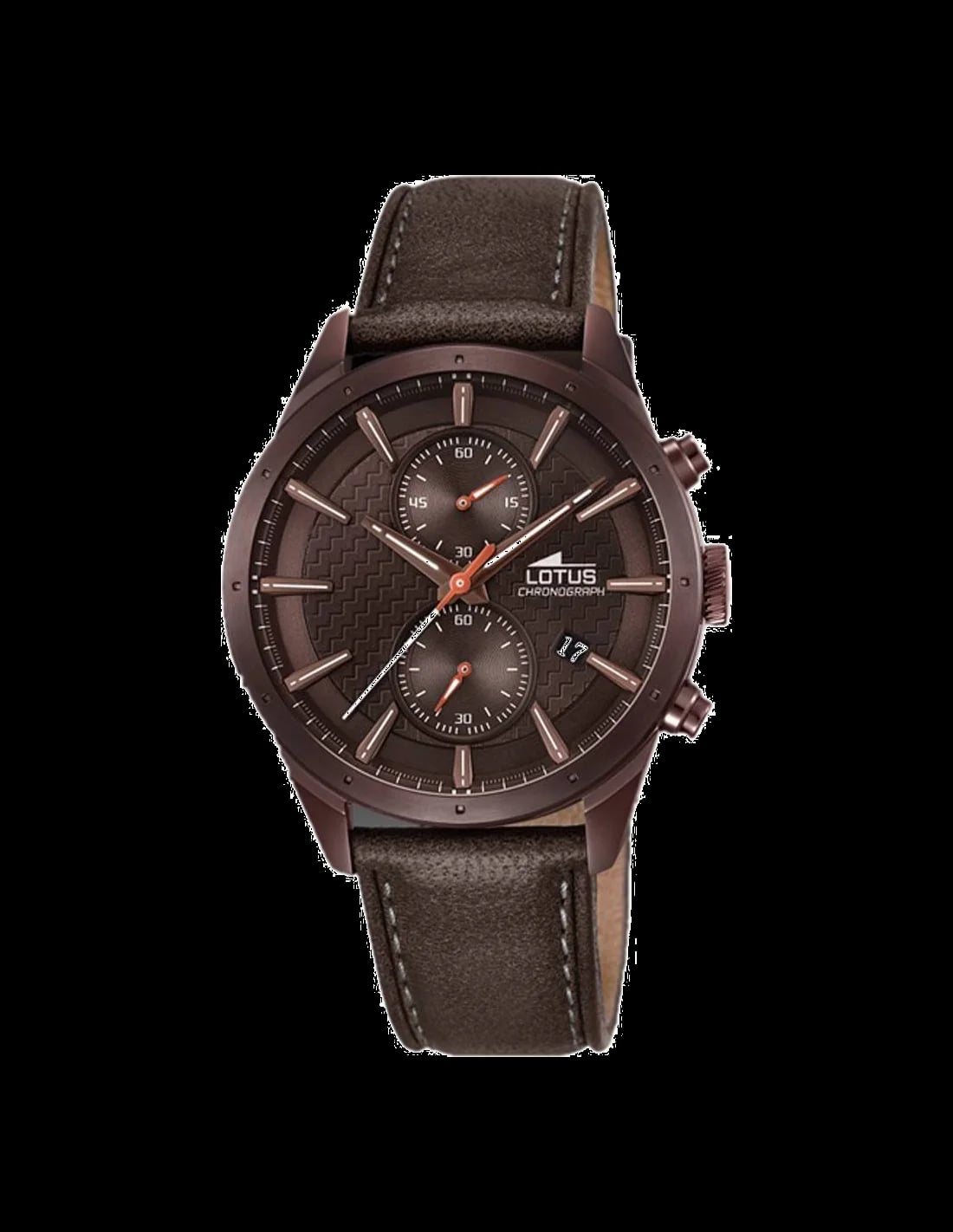 Montre Lotus L18316/1 au cadran marron soleillé avec index bâtons et aiguilles argentées, style classique et sportif