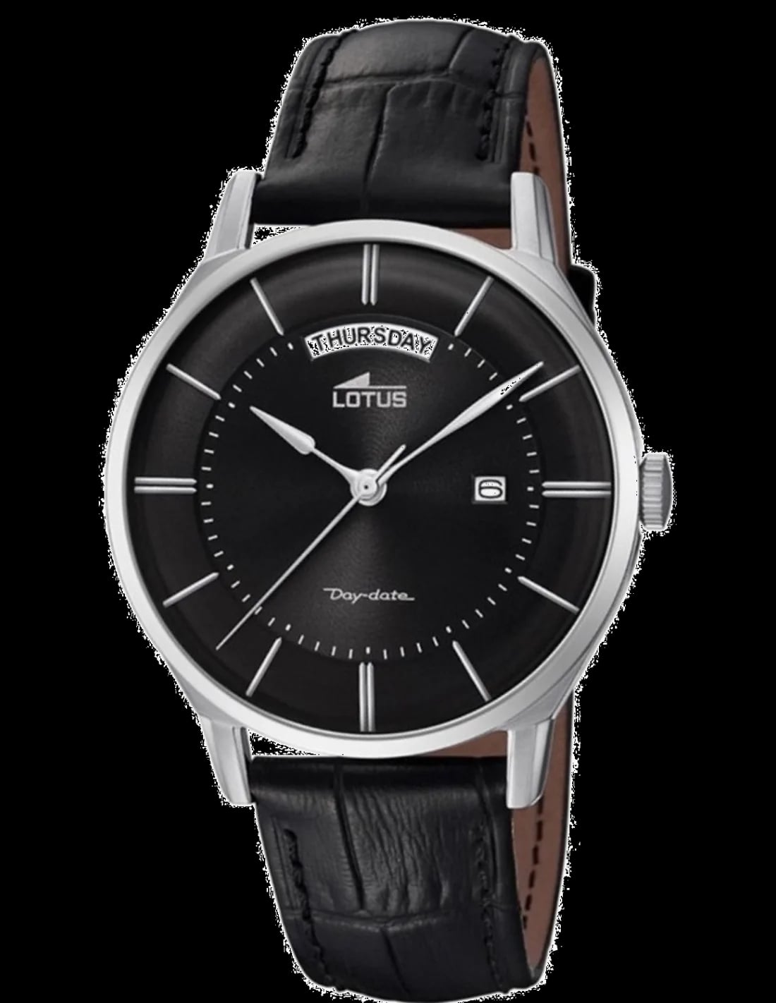 Montre Lotus L18420/3 cadran blanc avec index bâtons et aiguilles noires, style épuré