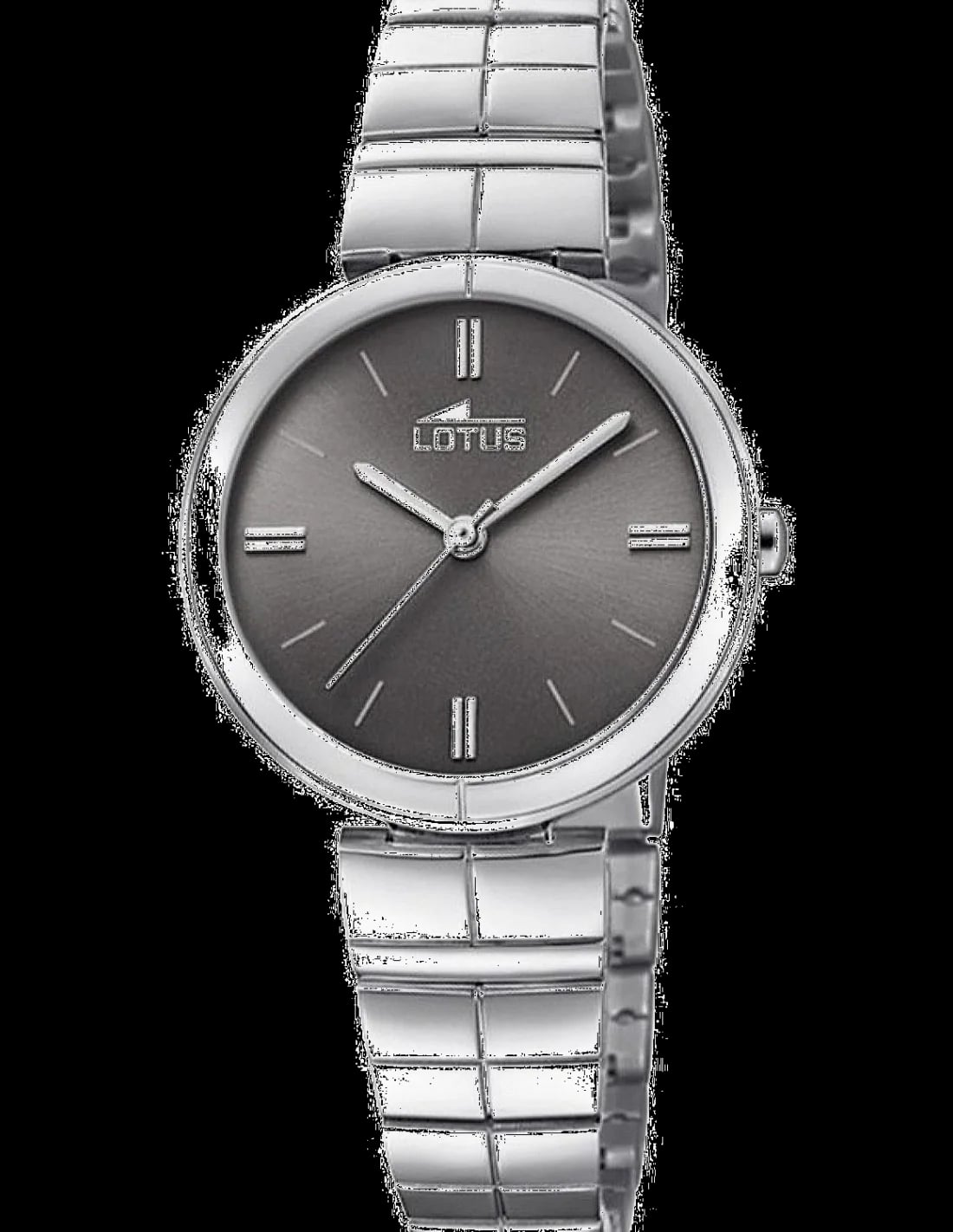 Montre Lotus L18431/2 cadran argenté avec aiguilles et index dorés pour un style chic et décontracté