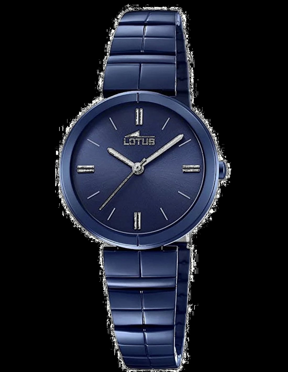 Montre Lotus L18432/1 cadran bleu nuit dégradé avec index argentés et aiguilles fines style élégant décontracté