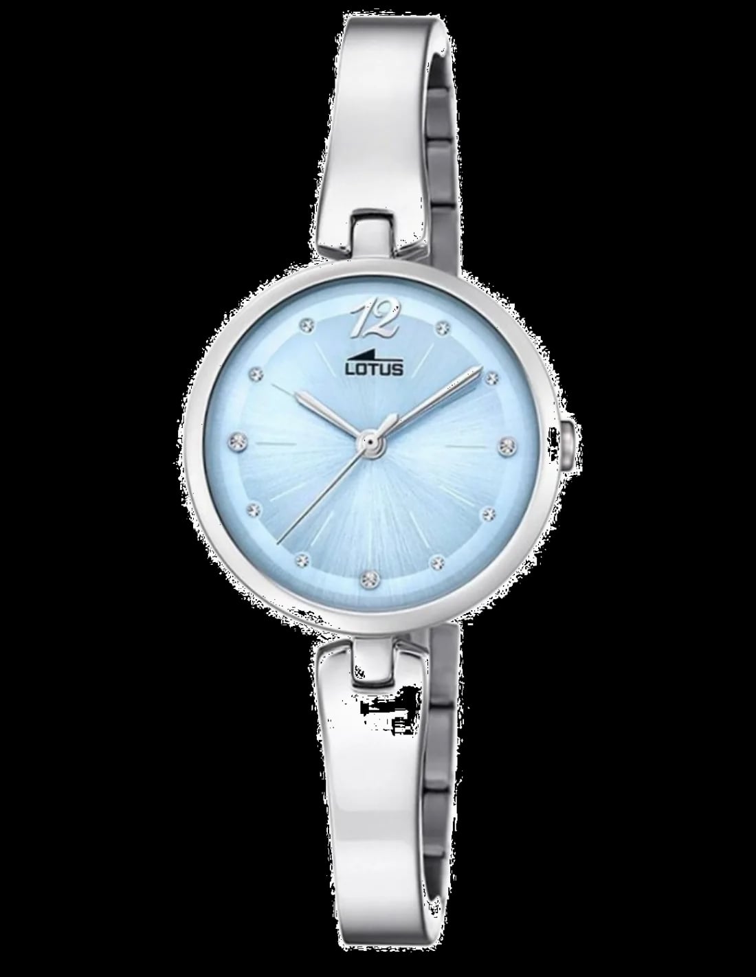 Montre Lotus L18445/3 au cadran argenté à finition soleillée, aiguilles et index argentés, style élégant et minimaliste