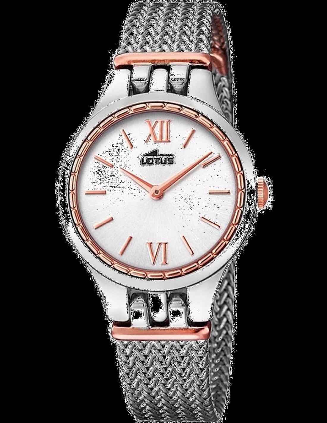Montre Lotus L18447/2 avec cadran argenté et index dorés, style minimaliste et élégant