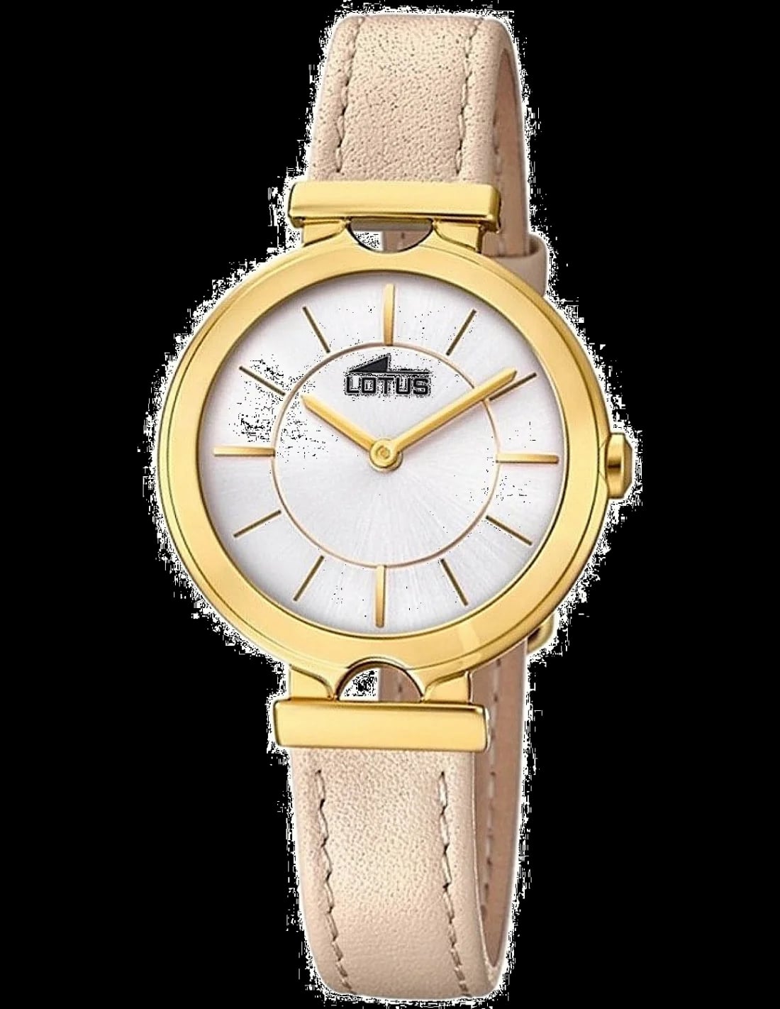 Montre Lotus L18452/1 cadran blanc nacré avec chiffres romains et aiguilles bleues, style classique et élégant