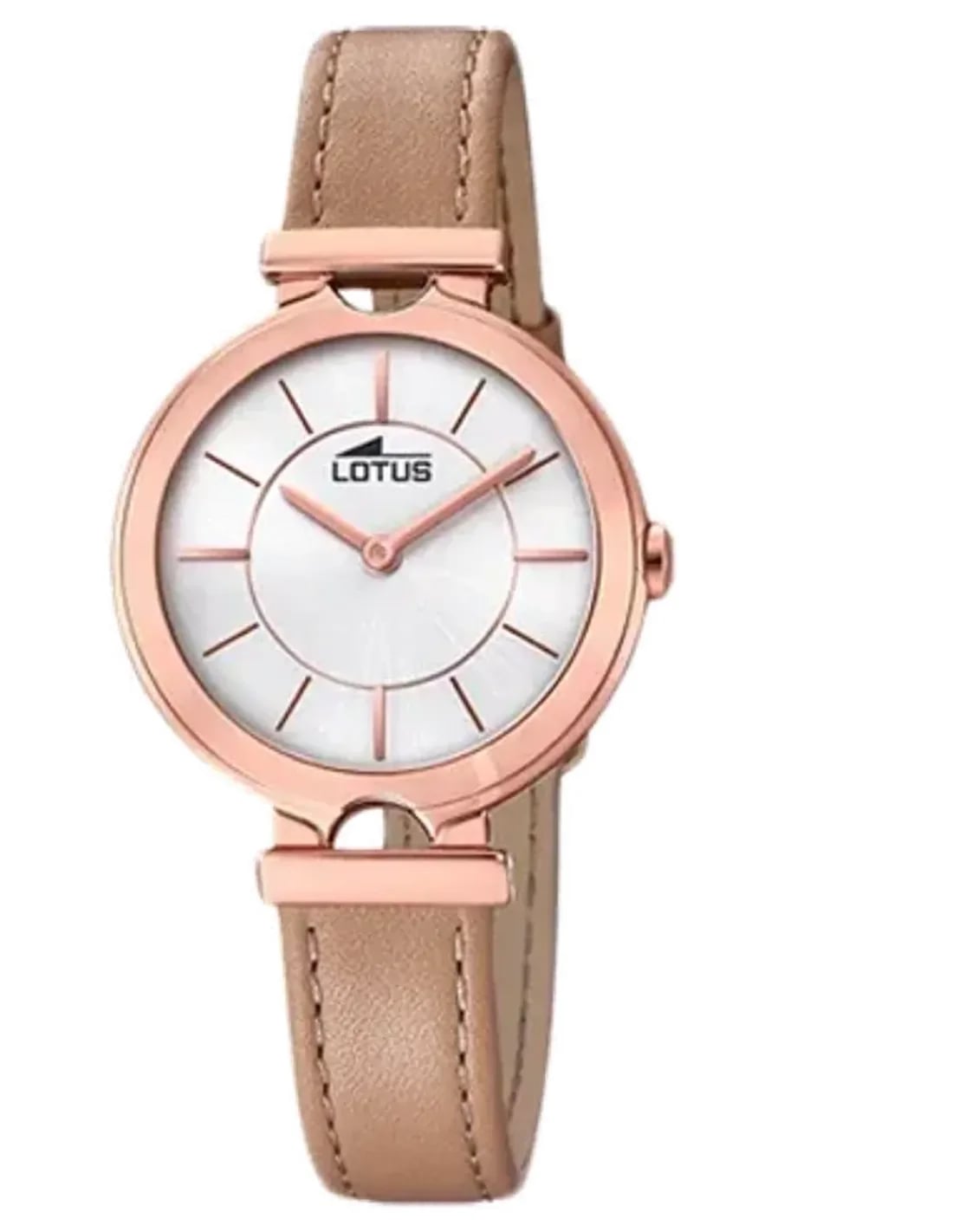 Montre Lotus L18453/1 cadran blanc nacré avec index dorés et aiguilles bâton style classique raffiné