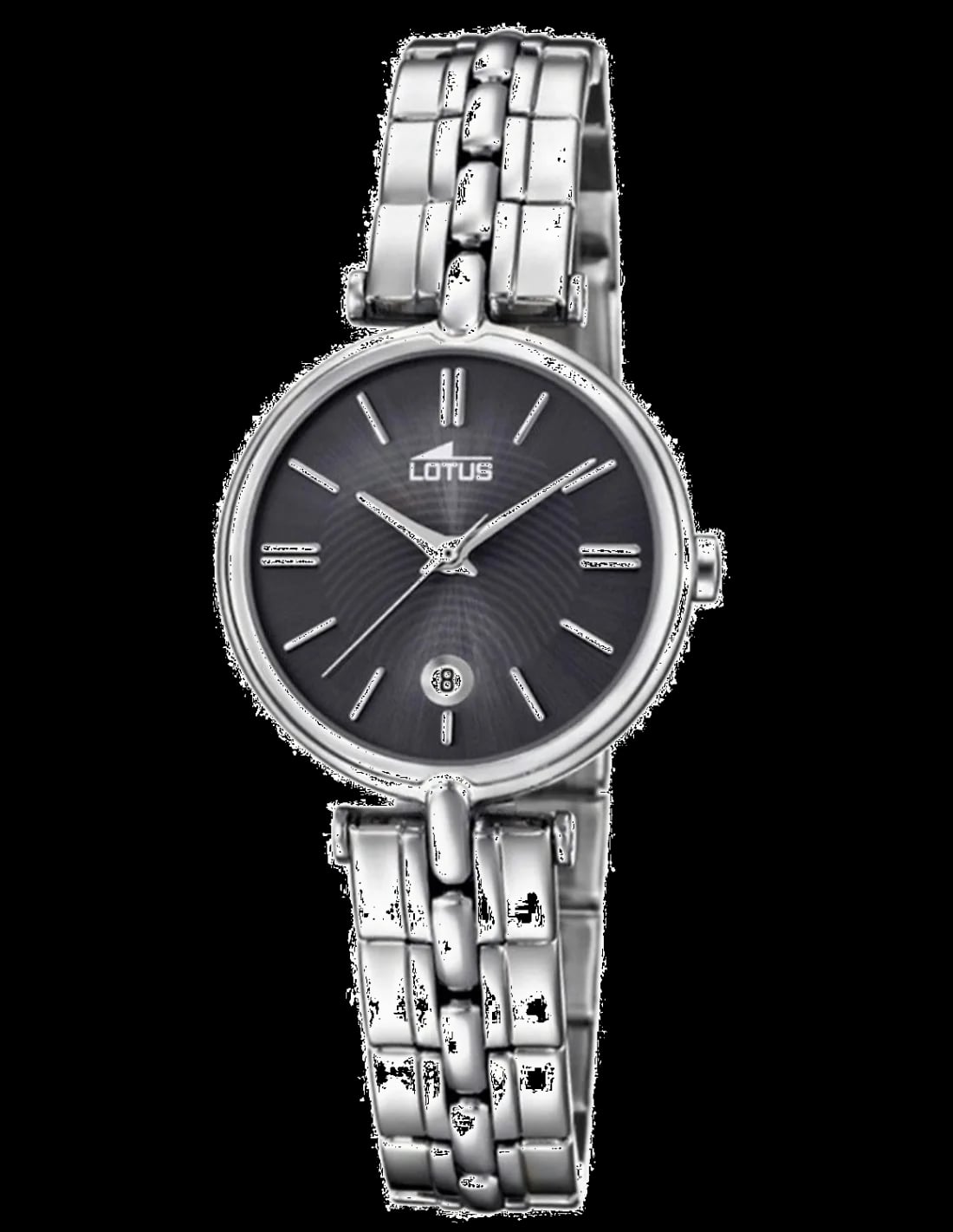 Montre Lotus L18456/2 au cadran argenté avec finition soleillée et aiguilles dorées