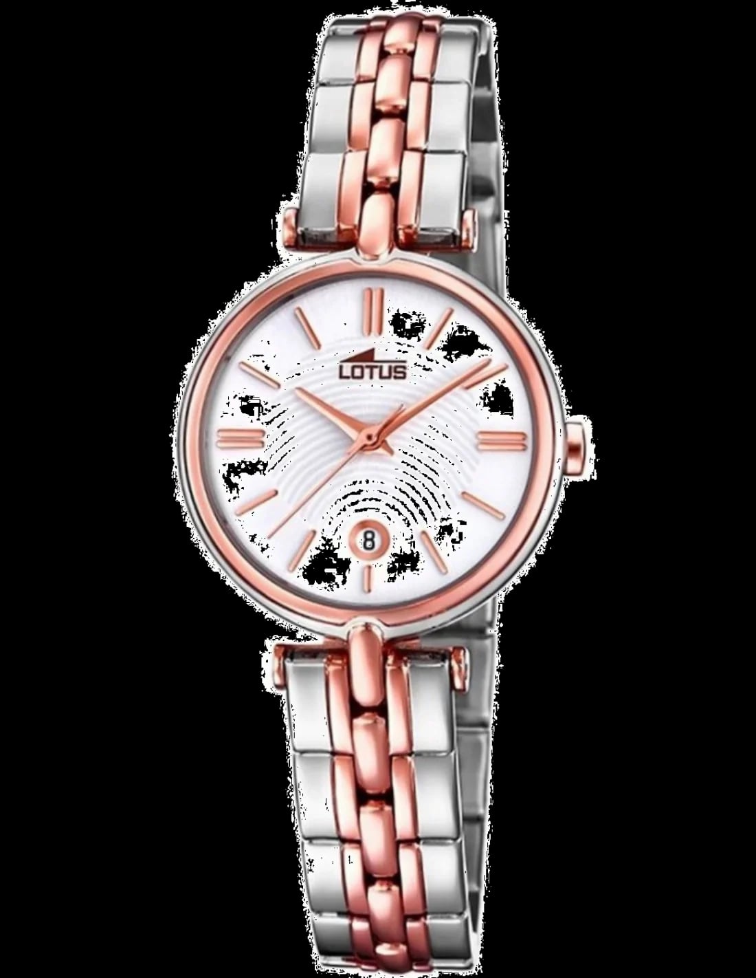 Montre Lotus L18457/2 avec cadran argenté soleillé et index bâtons, style classique et lumineux