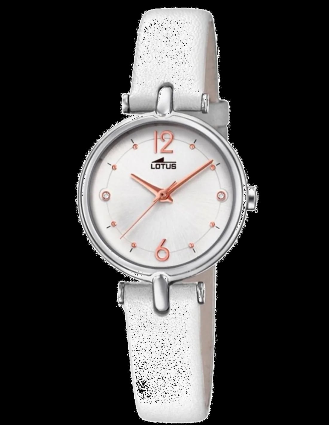 Montre Lotus L18458/1 cadran blanc soleil, acier inoxydable, style élégant et minimaliste