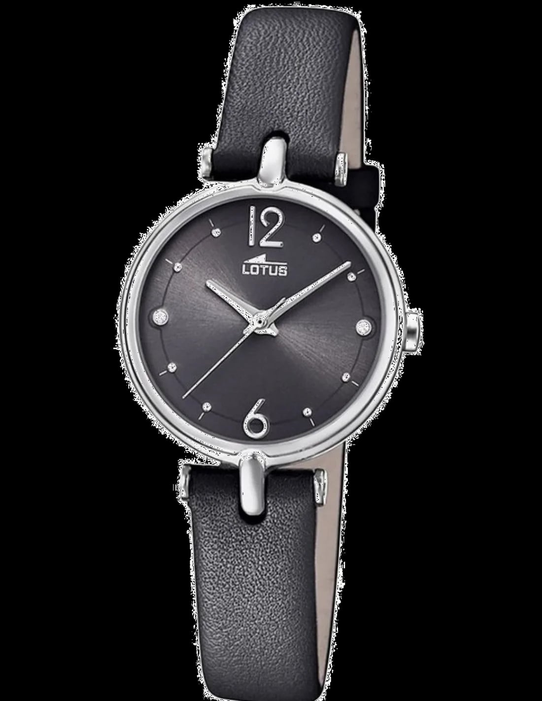 Montre Lotus L18458/2 au cadran noir et doré, design élégant et discret