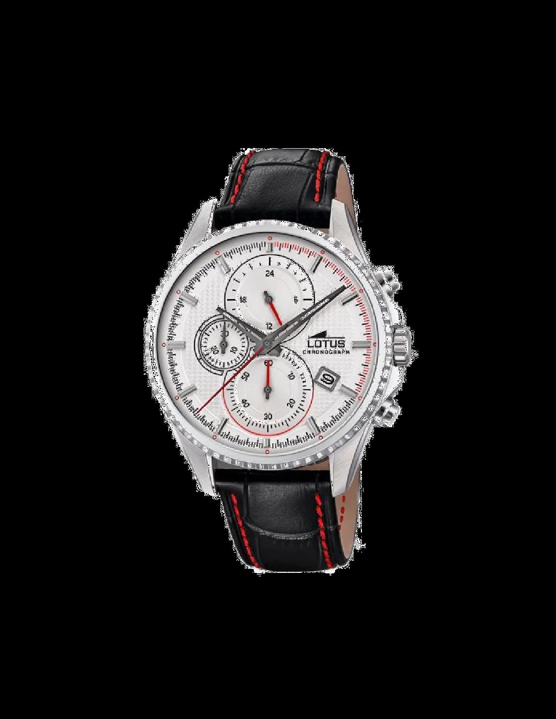 Montre Lotus L18527/1 avec cadran blanc épuré et aiguilles noires fines pour un style minimaliste