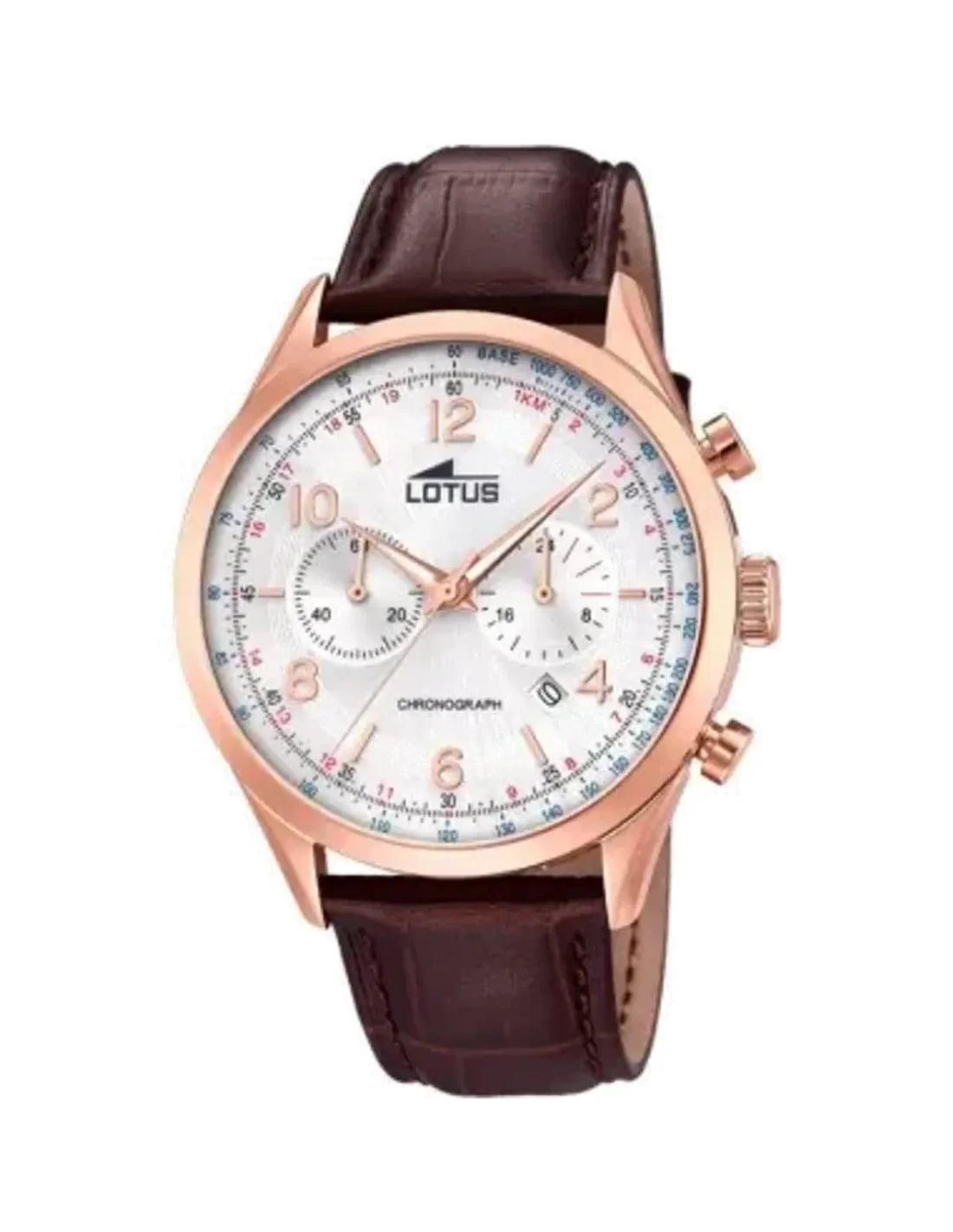 Montre Lotus L18558/1 cadran bleu soleil, trotteuse rouge, style smart casual sobre