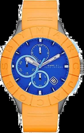 Montre Marc Jacobs MBM5545 homme cadran bleu bracelet caoutchouc / silicone