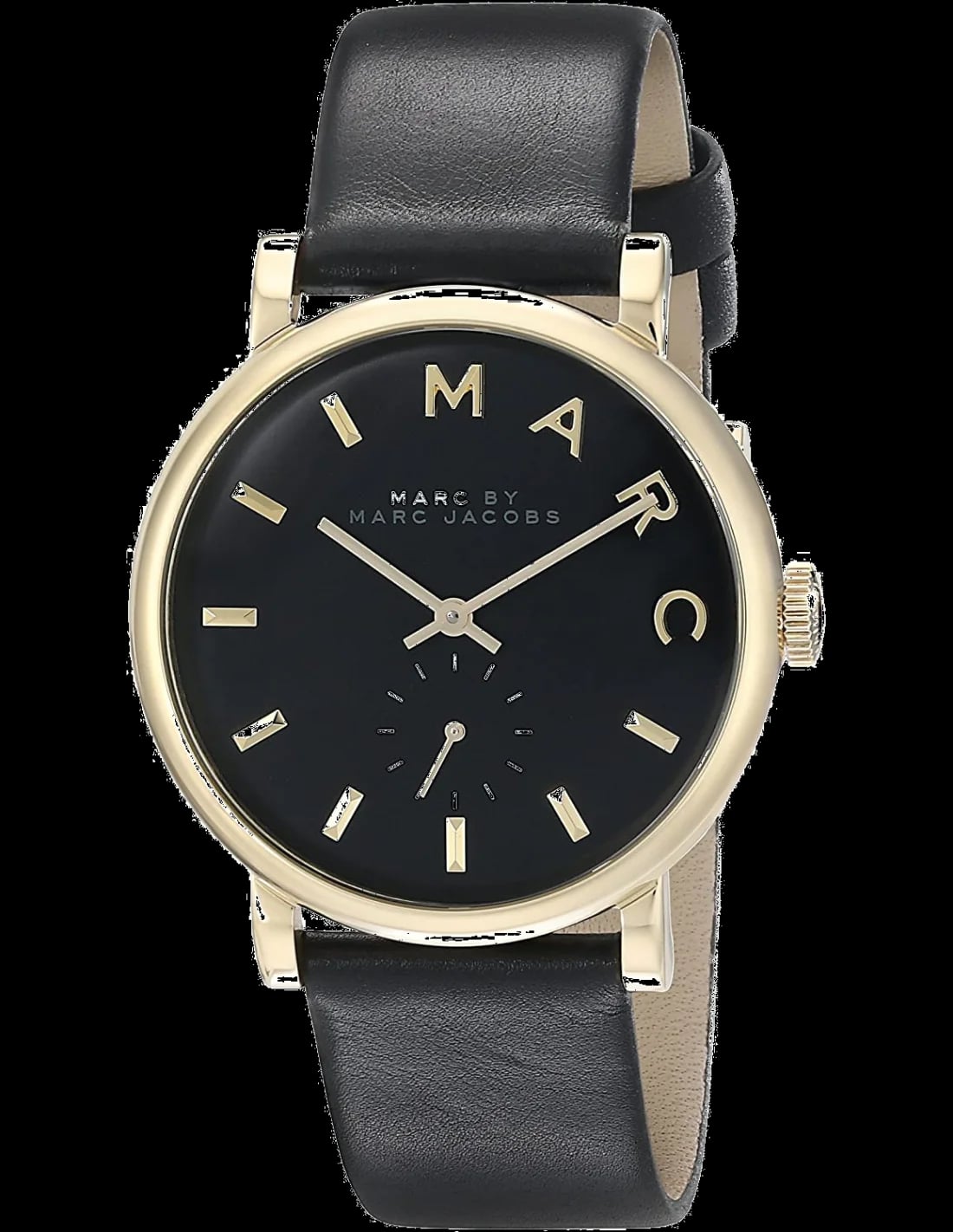 Montre Marc Jacobs MBM1269 femme cadran noir bracelet cuir