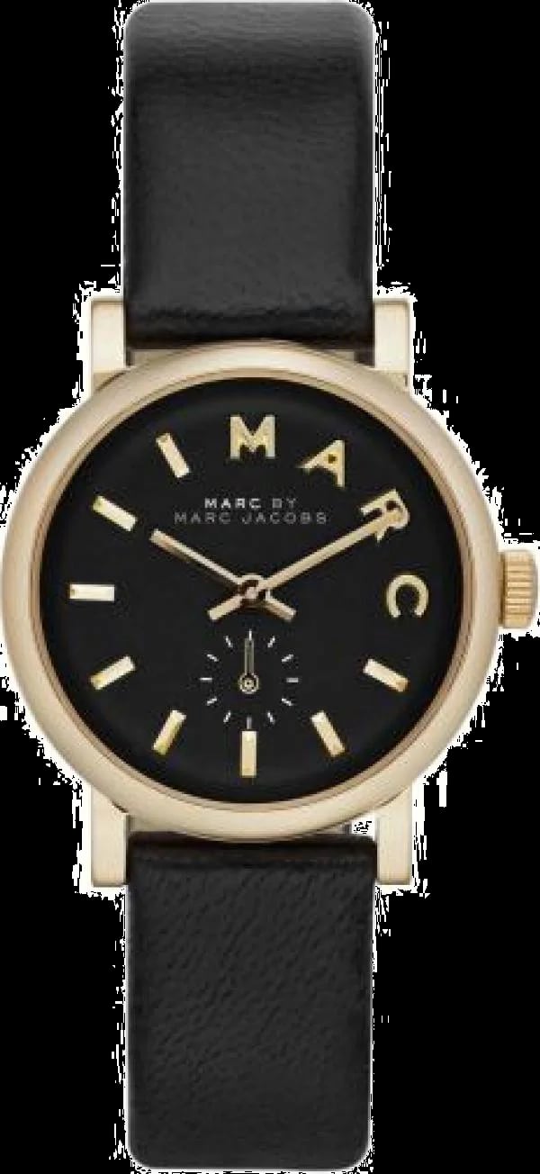 Montre Marc Jacobs MBM1273 femme cadran noir bracelet cuir